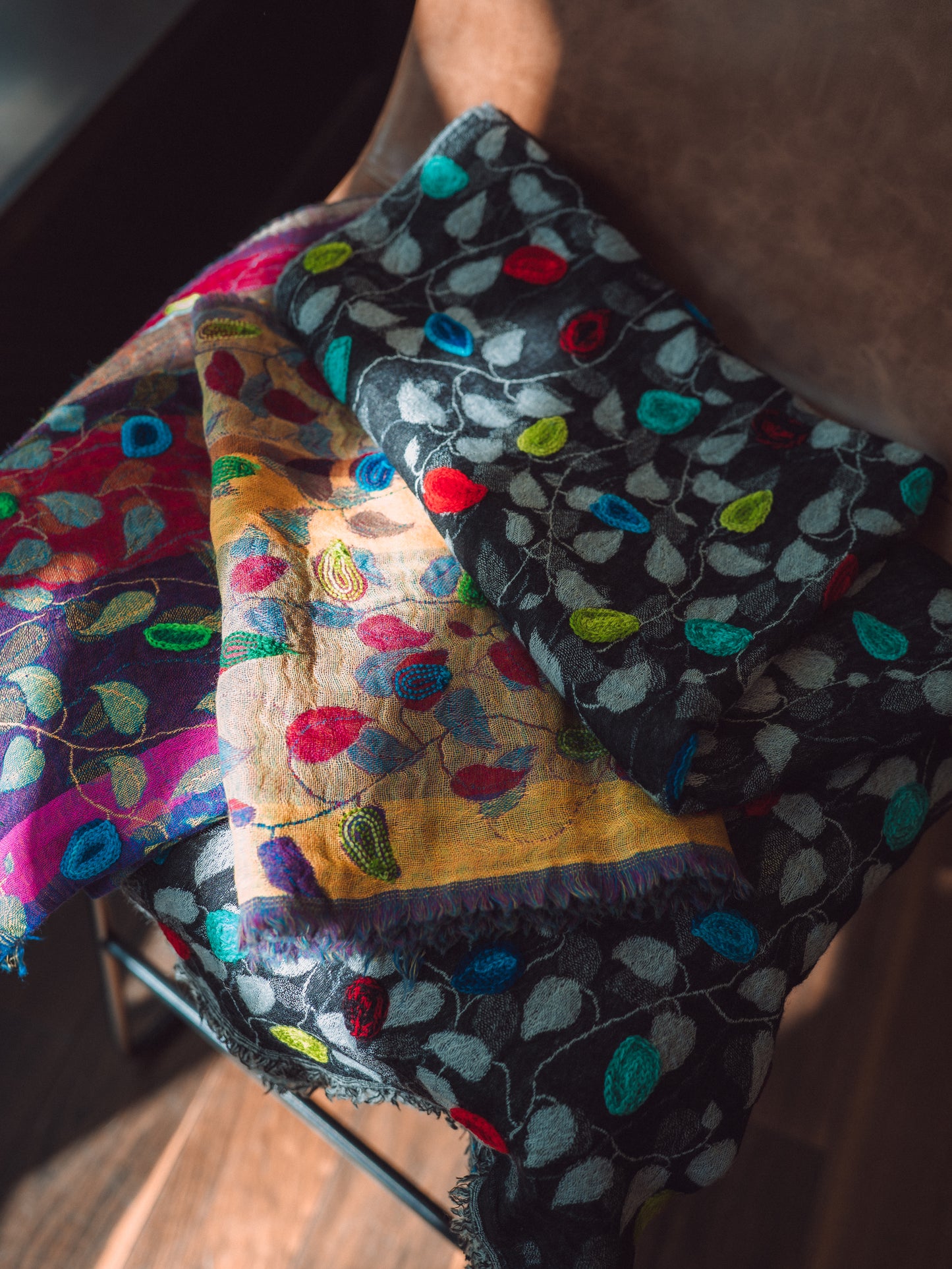 Raiba šalle no Kašmīras, Indijas