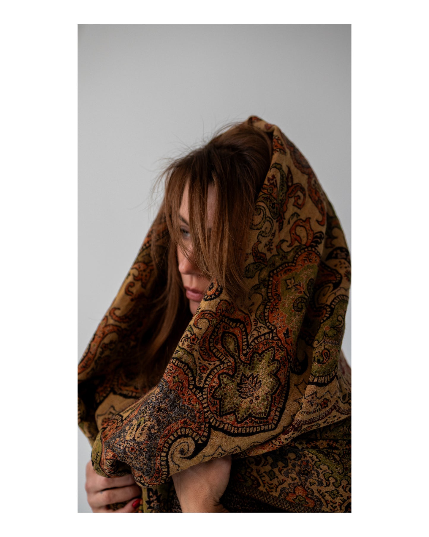 Vilnas gultas pārklājs no Kašmīras, Indijas