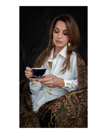 Vilnas gultas pārklājs no Kašmīras, Indijas