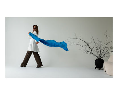 Zila pašmina šalle no Kašmīras, Indijas