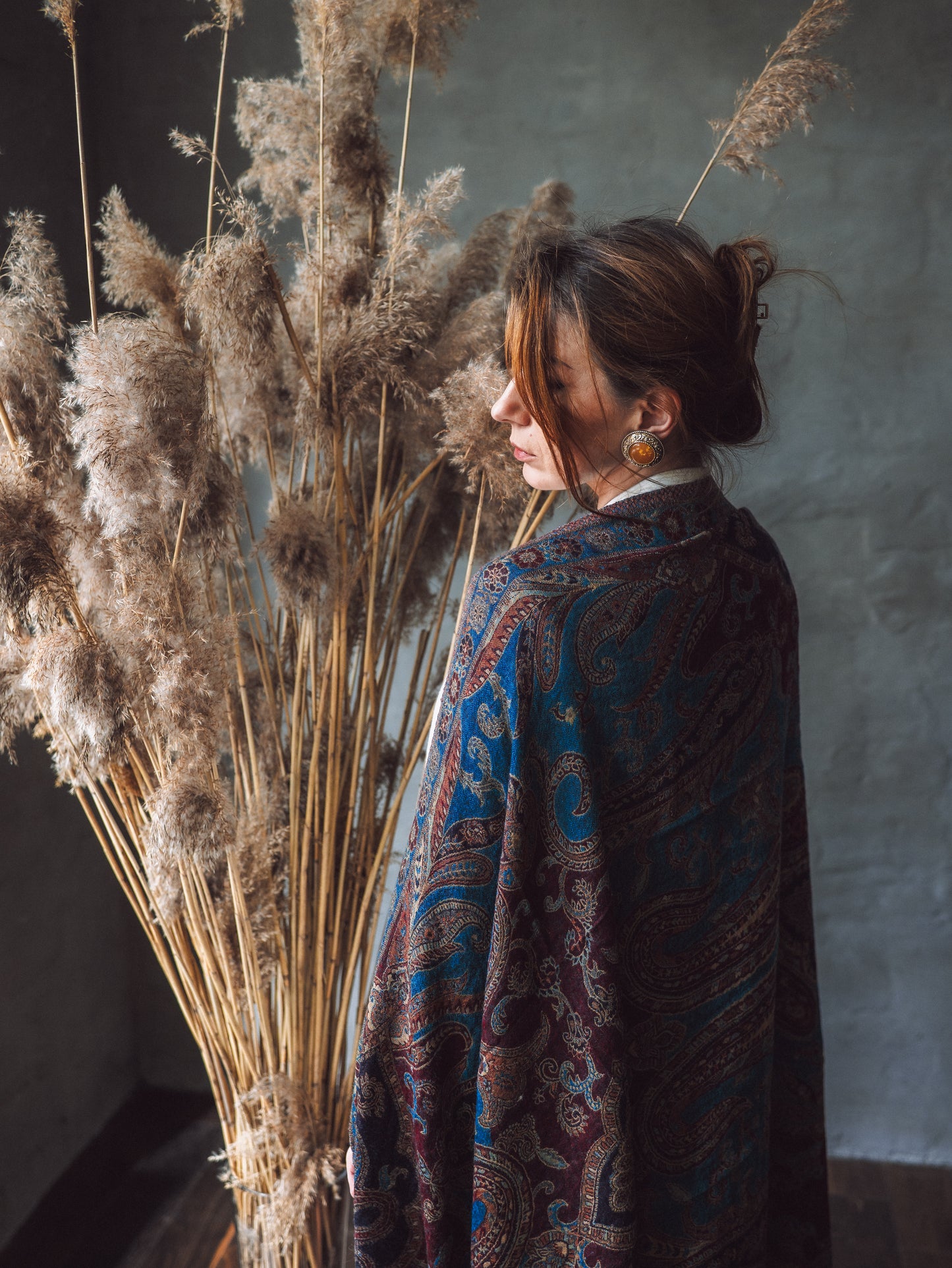 Vilnas pleds - gaiši un tumši zils (2 varianti)