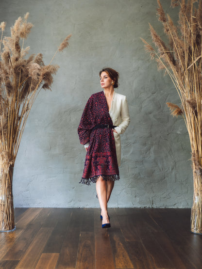 Sarkanīgs Kašmīra pleds