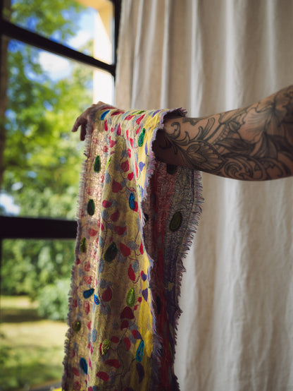 Dzeltena šalle no Kašmīras, Indijas