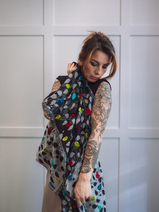 Raiba šalle no Kašmīras, Indijas