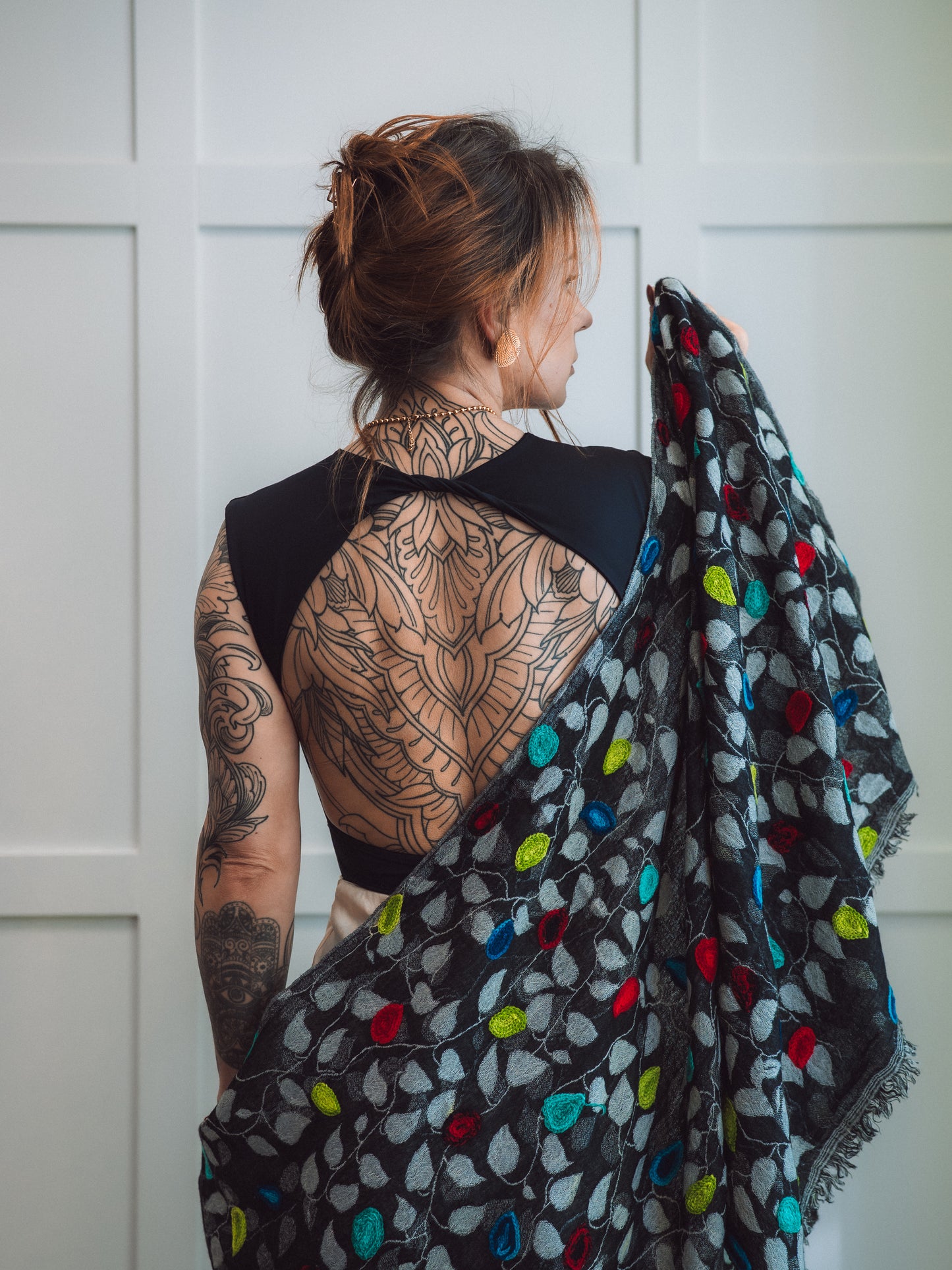 Raiba šalle no Kašmīras, Indijas