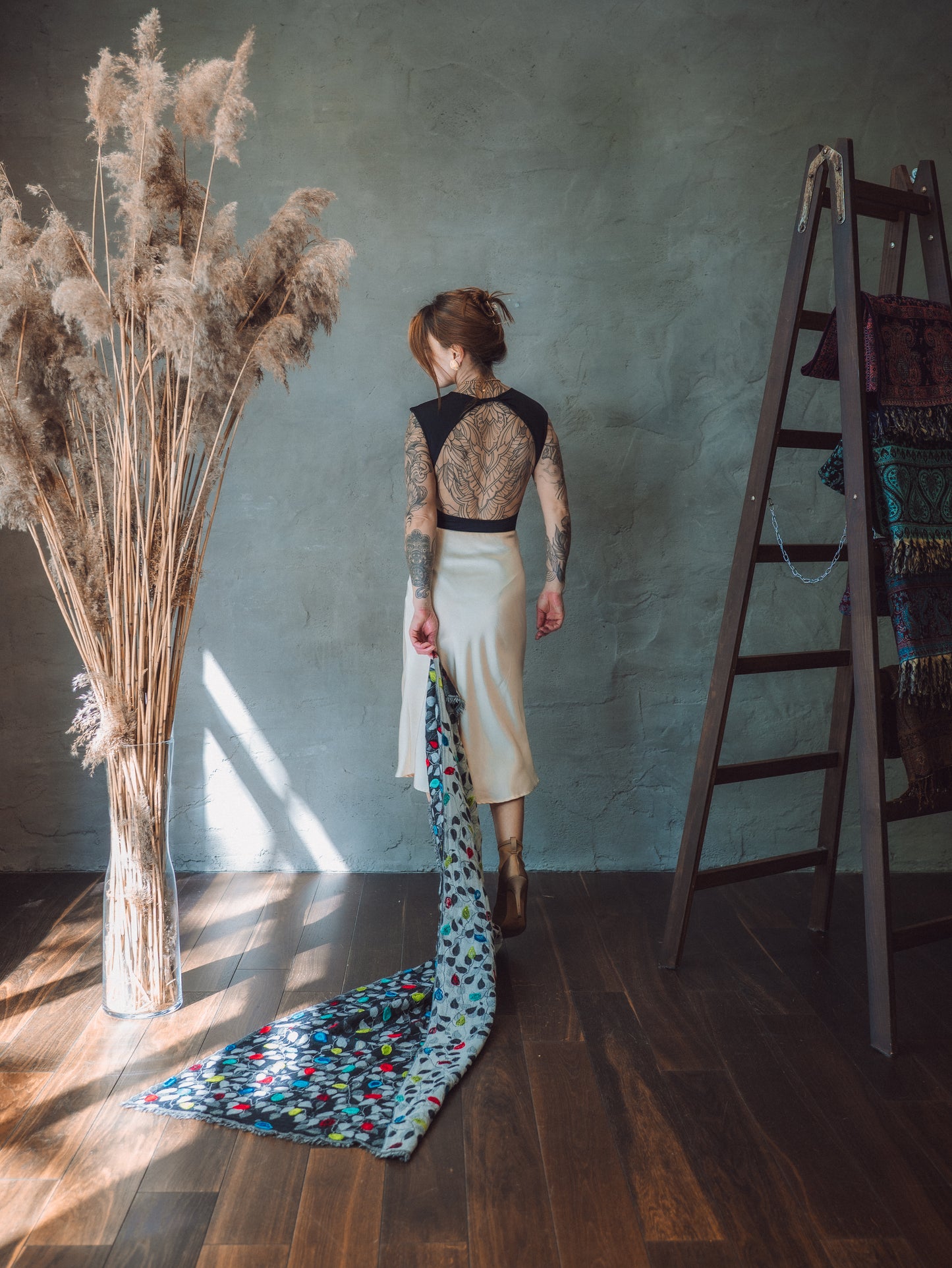 Raiba šalle no Kašmīras, Indijas