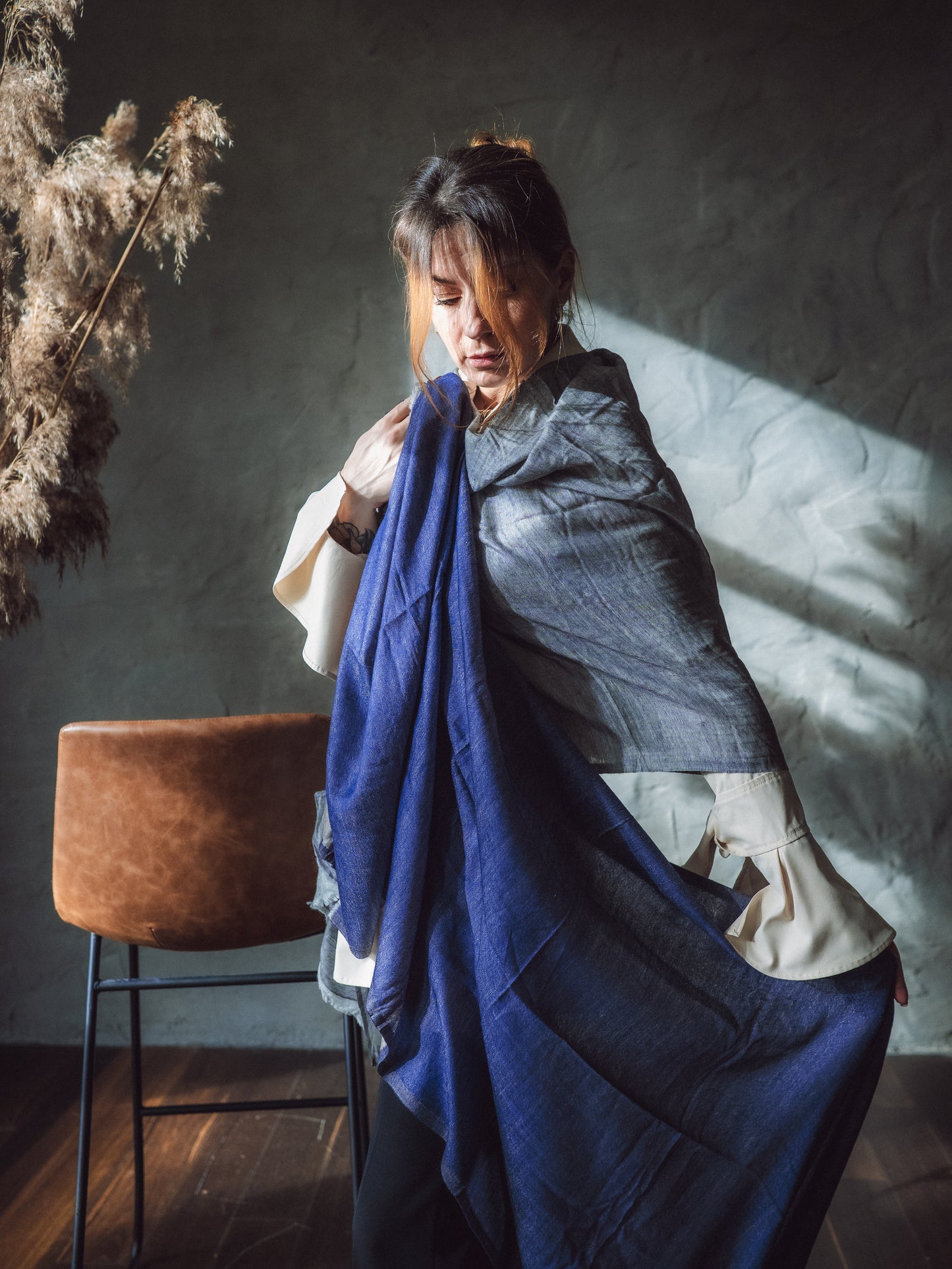 Šķista rakstu šalle Kašmiras, Indijas