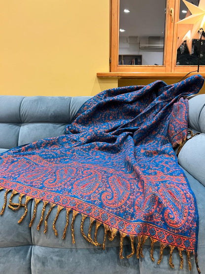 Oriental Orange vilnas pleds no Kašmīras, Indijas