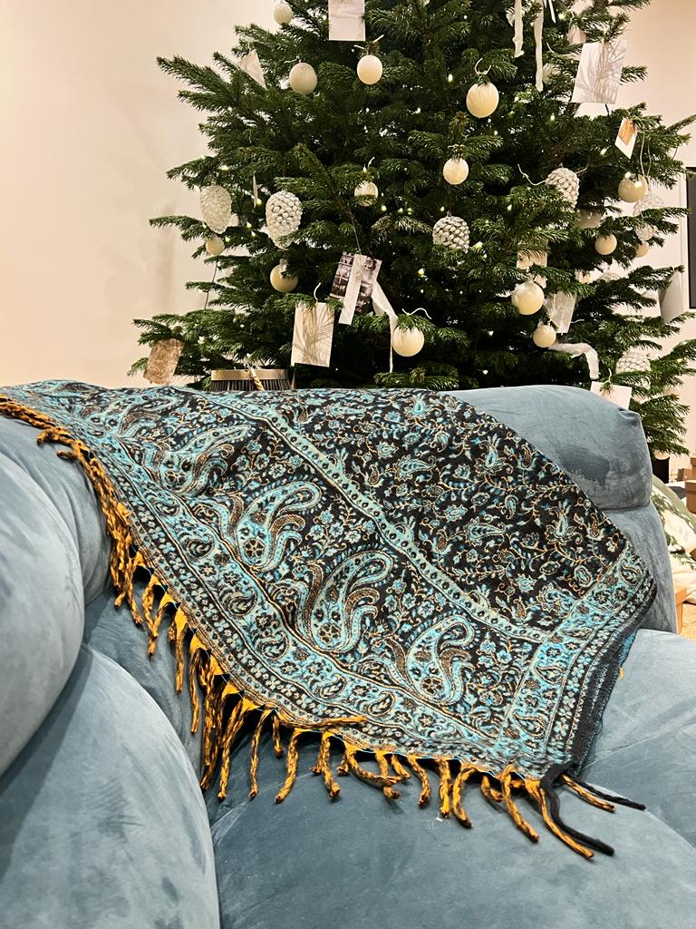 Oriental night vilnas pleds no Kašmīras, Indijas