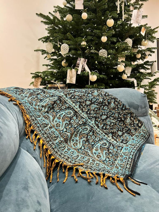 Oriental night vilnas pleds no Kašmīras, Indijas